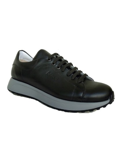 Boxer 44009 Ανδρικά Δερμάτινα Sneakers Μαύρα